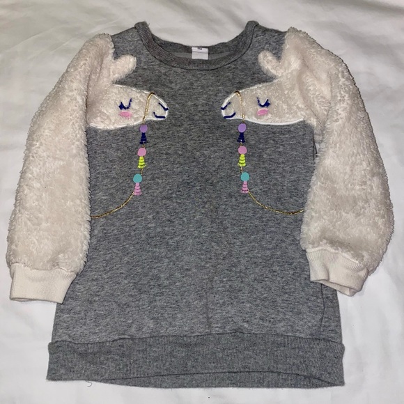 Girls 4T sweater sweatshirt llama gap old navy - Picture 2 of 6